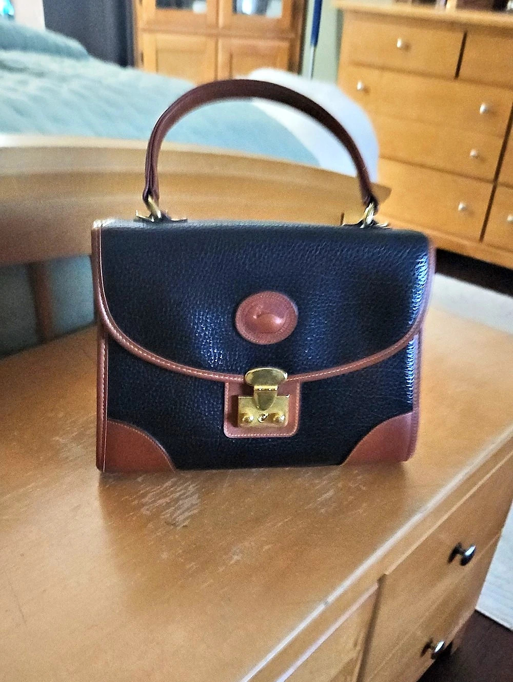 Dooney & Bourke Satchel in Black & Brown - Never Used